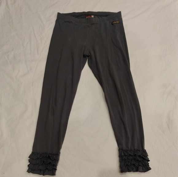 Matilda Jane S Garnet Hill Women XS Outfit London Ruffle Legging Dress Grey - Picture 12 of 15